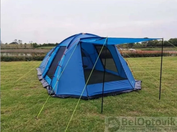 Туристическая шестиместная палатка с большим тамбуром